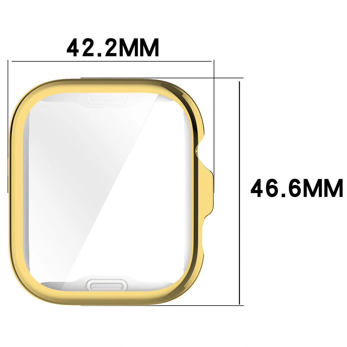 Wymiary obudowy Bizon Case Watch Felipe dla Huawei Watch Fit 4 Pro